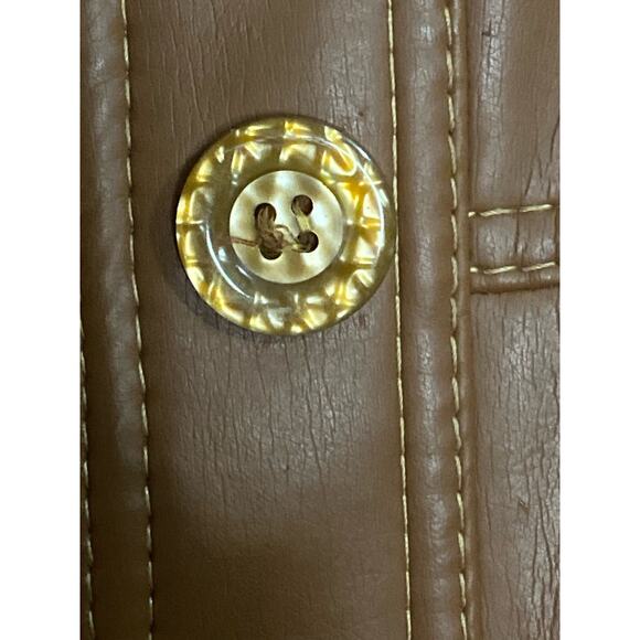 Vintage 70's Montgomery Ward Long Coat Size 20.5 Belted Retro Manmade Fabric - Picture 7 of 16